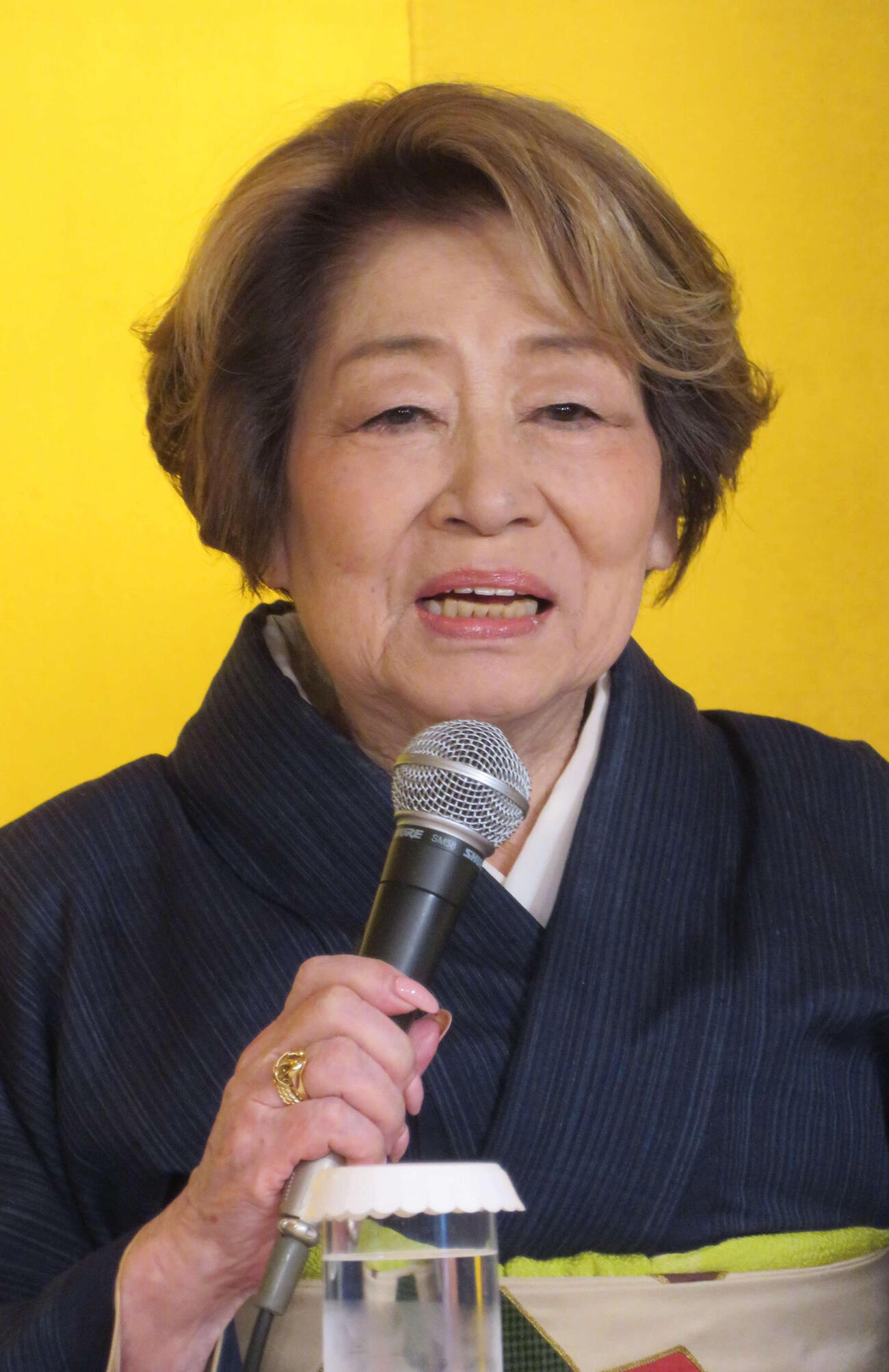 「新派・松竹新喜劇の合同喜劇公演」の記者会見を行った水谷八重子さん（2026年3月撮影）