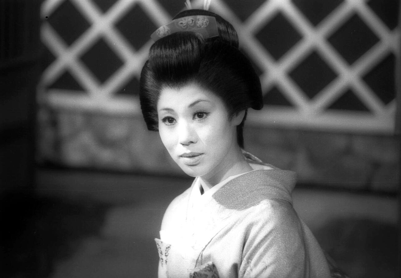 NHK大河ドラマ「竜馬がゆく」（原作司馬遼太郎）　乙女役の水谷良重（2代目水谷八重子）さん（1967年11月撮影）