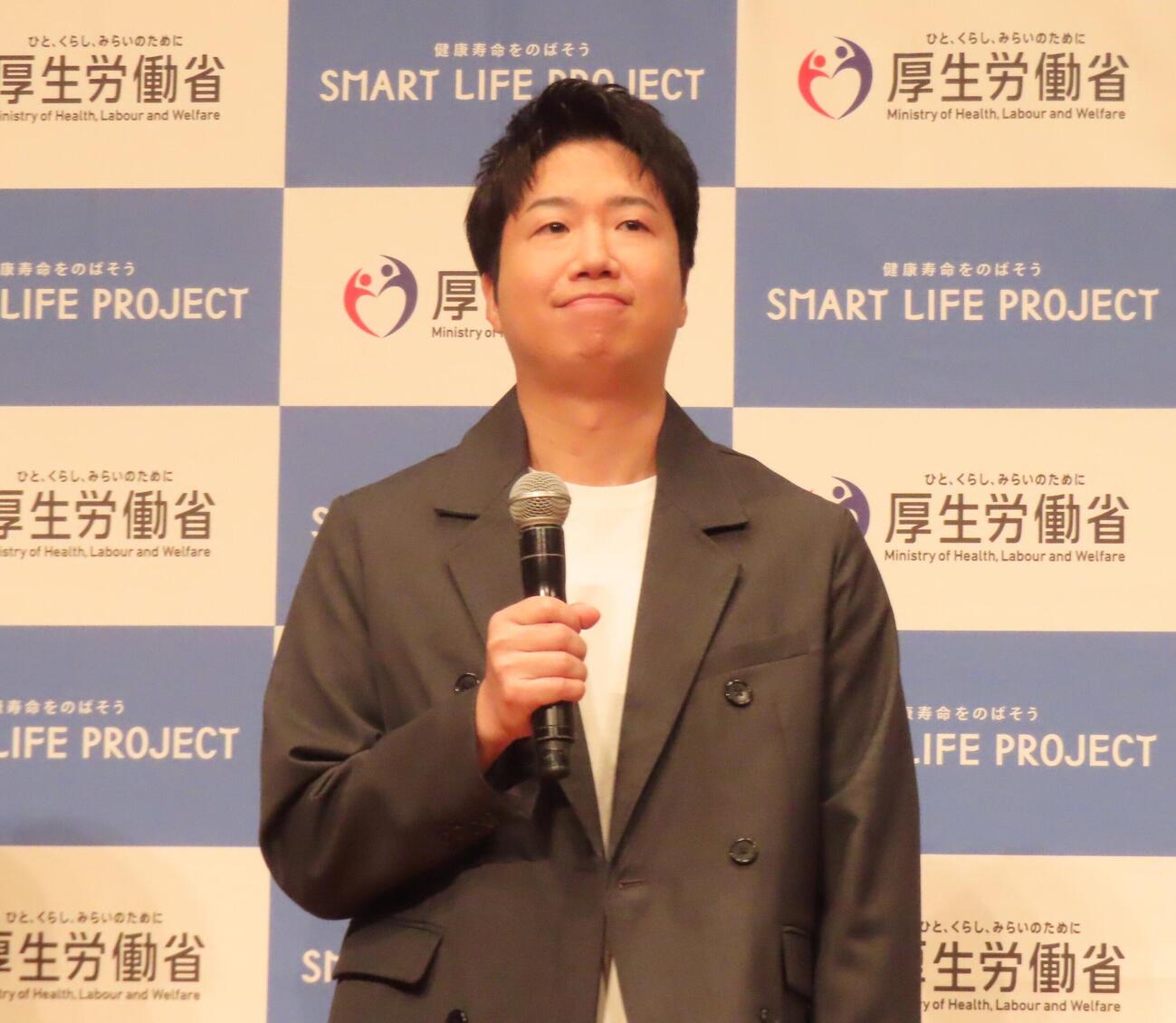 「令和8年度健康増進普及月間記念イベント」に出席した水谷隼（撮影・会田京叶）