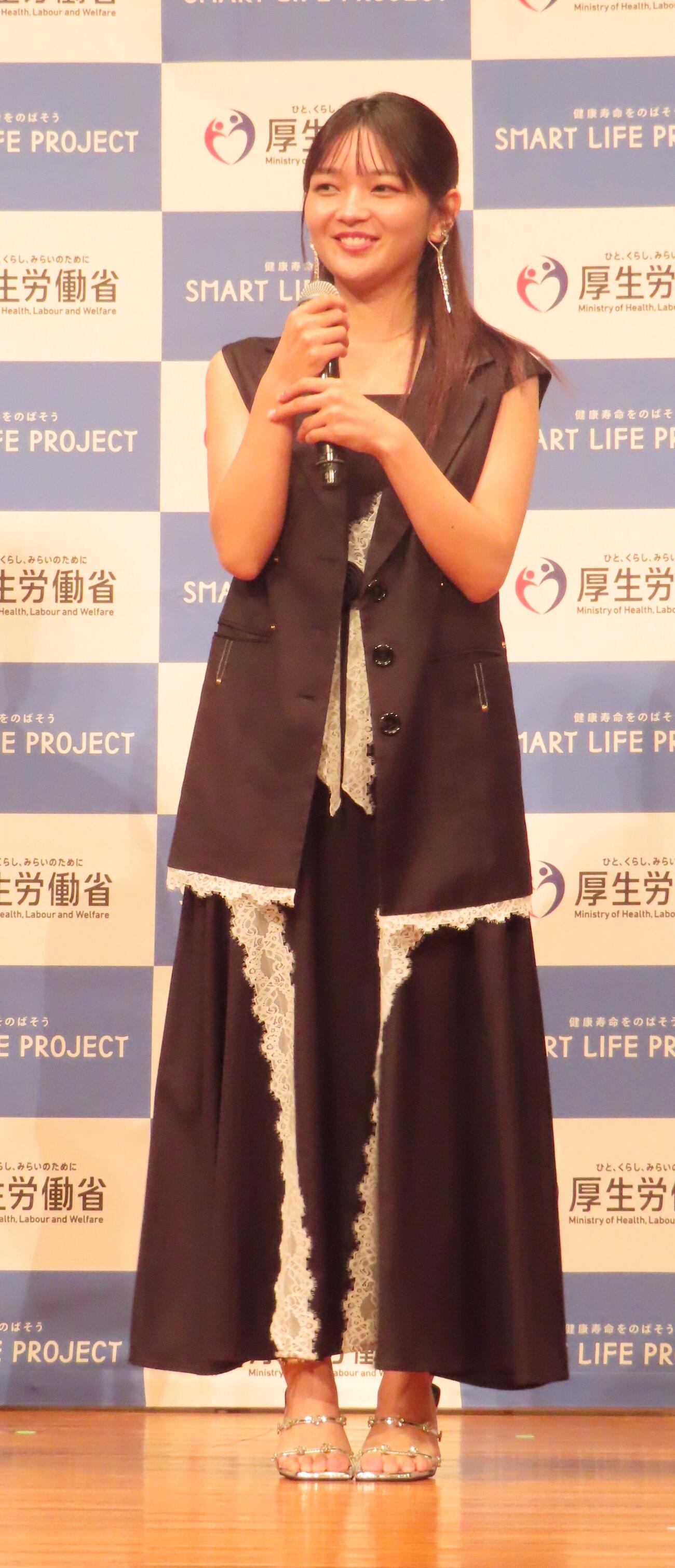 「令和8年度健康増進普及月間記念イベント」に出席した福留光帆（撮影・会田京叶）