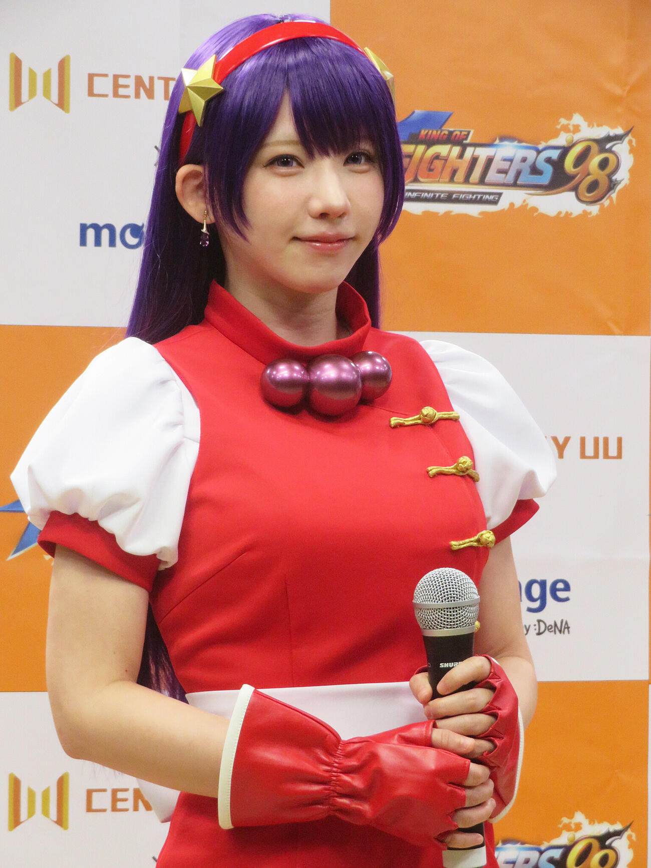 「King of Fighters'98 Infinite Fighting」リリース発表会に出席したえなこ（撮影・川田和博）