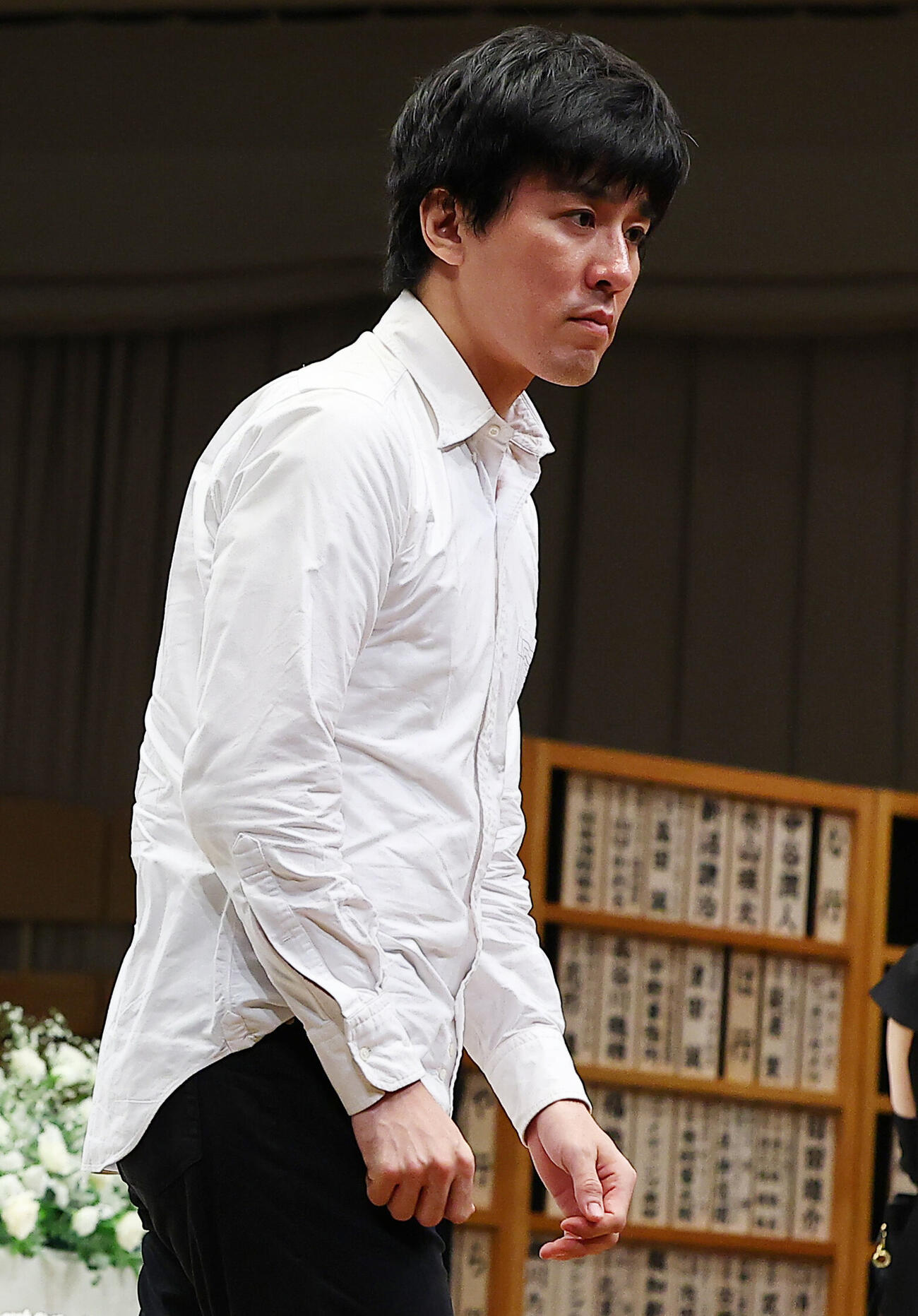ガッツ石松さん「お別れの会」に参列した高畑裕太（撮影・野上伸悟）