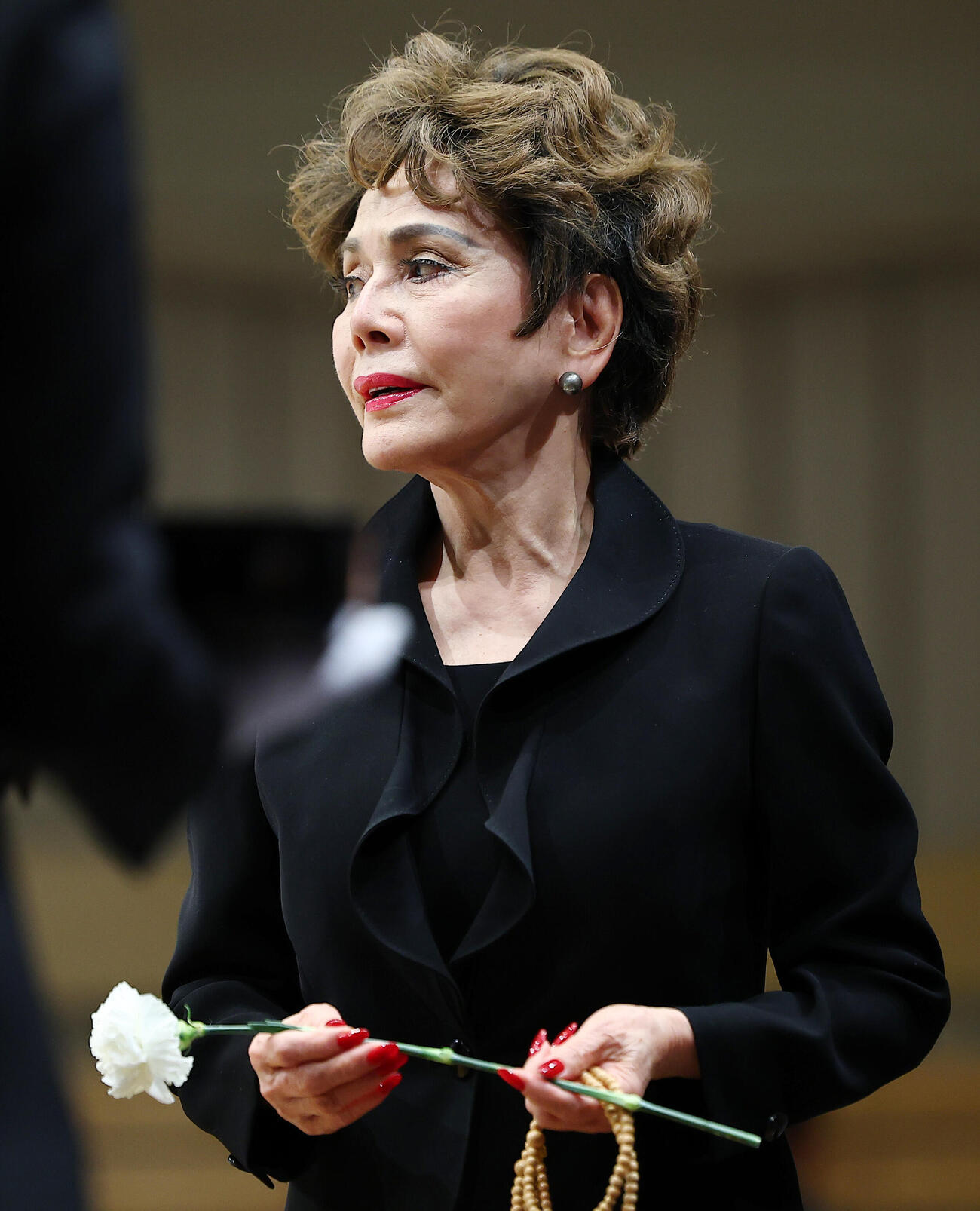 ガッツ石松さん「お別れの会」に参列したデヴィ夫人（デヴィ・スカルノ氏）（撮影・野上伸悟）