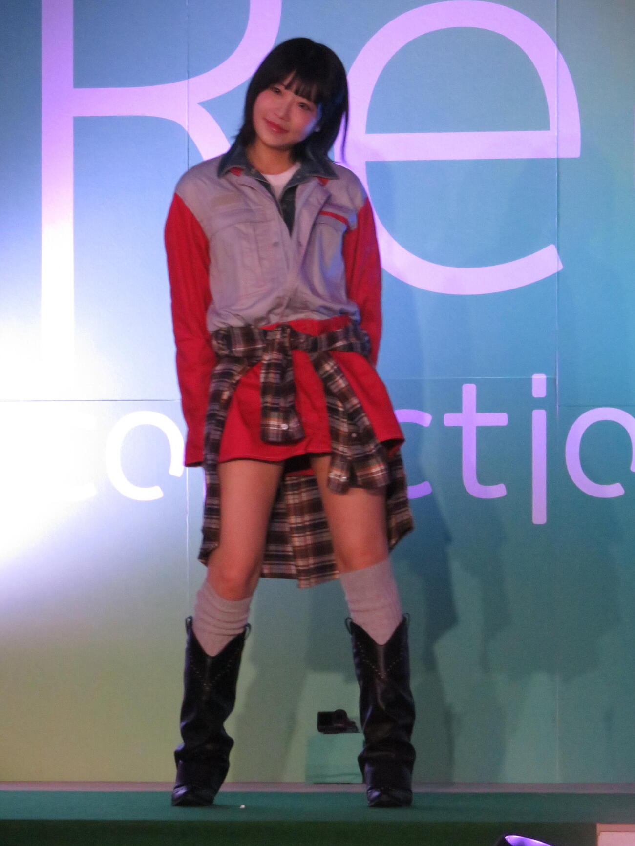 チャリティー型ファッションショー「Re：Collection Harajuku」に出演した南柚子（撮影・村上幸将）