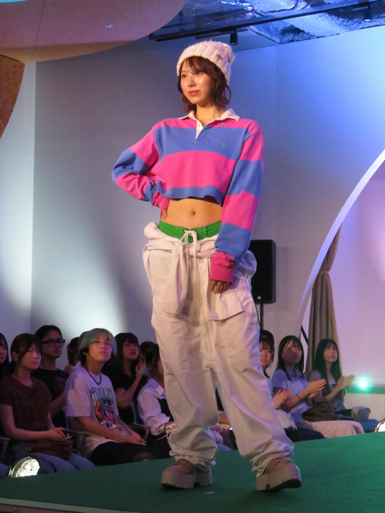 チャリティー型ファッションショー「Re：Collection Harajuku」に出演した菅原茉椰（撮影・村上幸将）