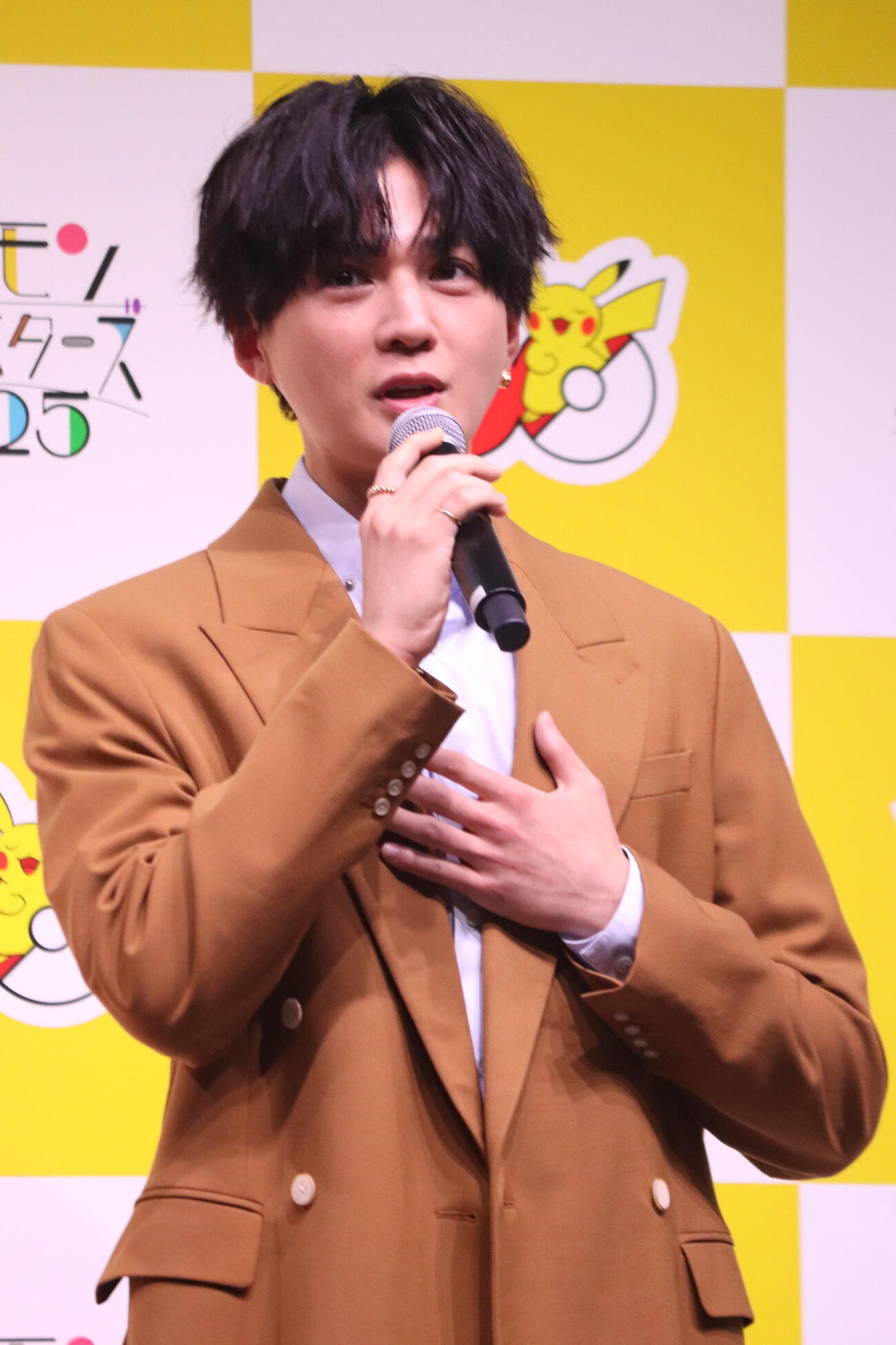 「ポケモンオールスターズ1025」ミュージックビデオ公開記念発表会に出席したFANTASTICS八木勇征