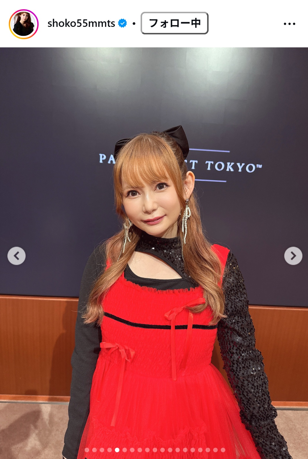 中川翔子のインスタグラムから