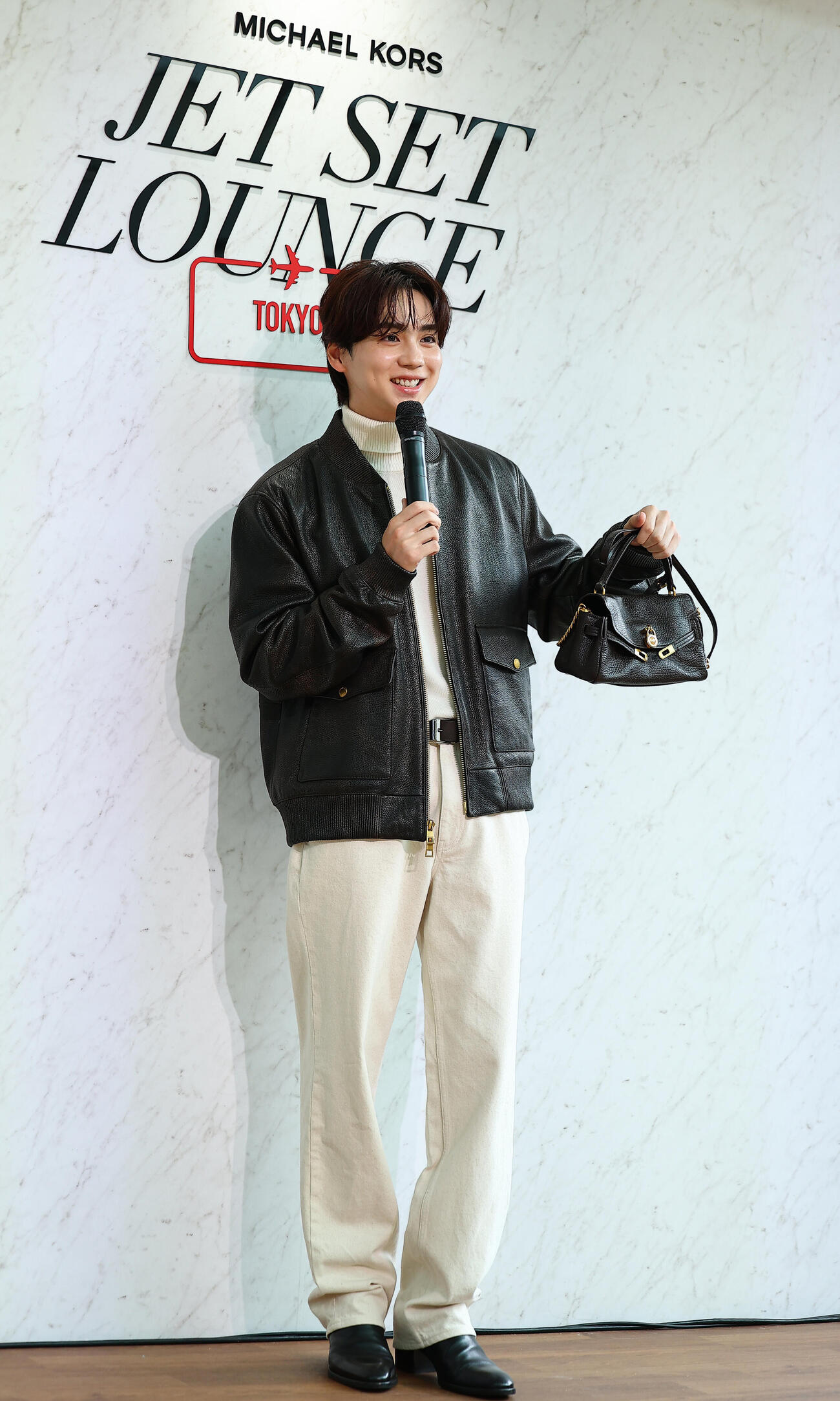 「MICHAEL KORS JET SET LOUNGE TOKYO」POP UP EVENT　プレビューに登場した吉野北人（撮影・野上伸悟）