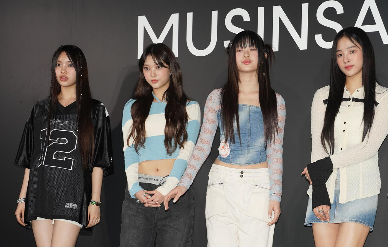 NewJeansのHYEIN、HAERIN、HANNI、MINJI（2023年4月撮影）