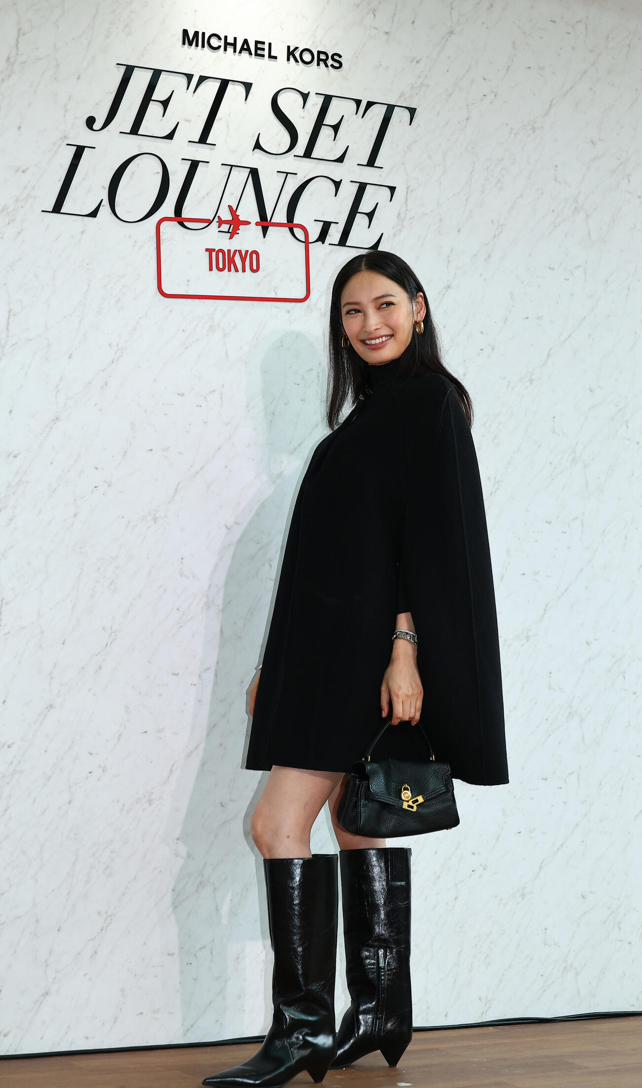 「MICHAEL KORS JET SET LOUNGE TOKYO」POP UP EVENT　プレビューに登場した大政絢（撮影・野上伸悟）