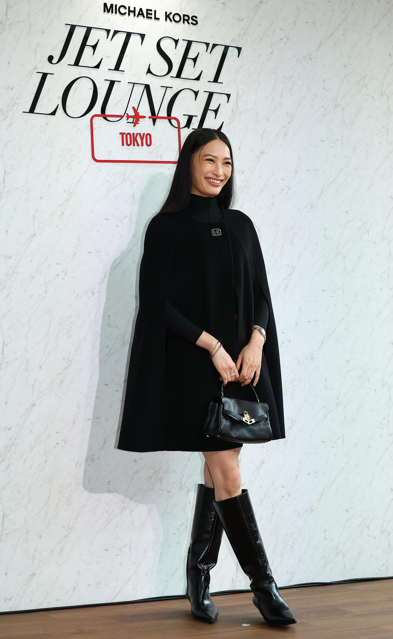 「MICHAEL KORS JET SET LOUNGE TOKYO」POP UP EVENT　プレビューに登場した大政絢（撮影・野上伸悟）