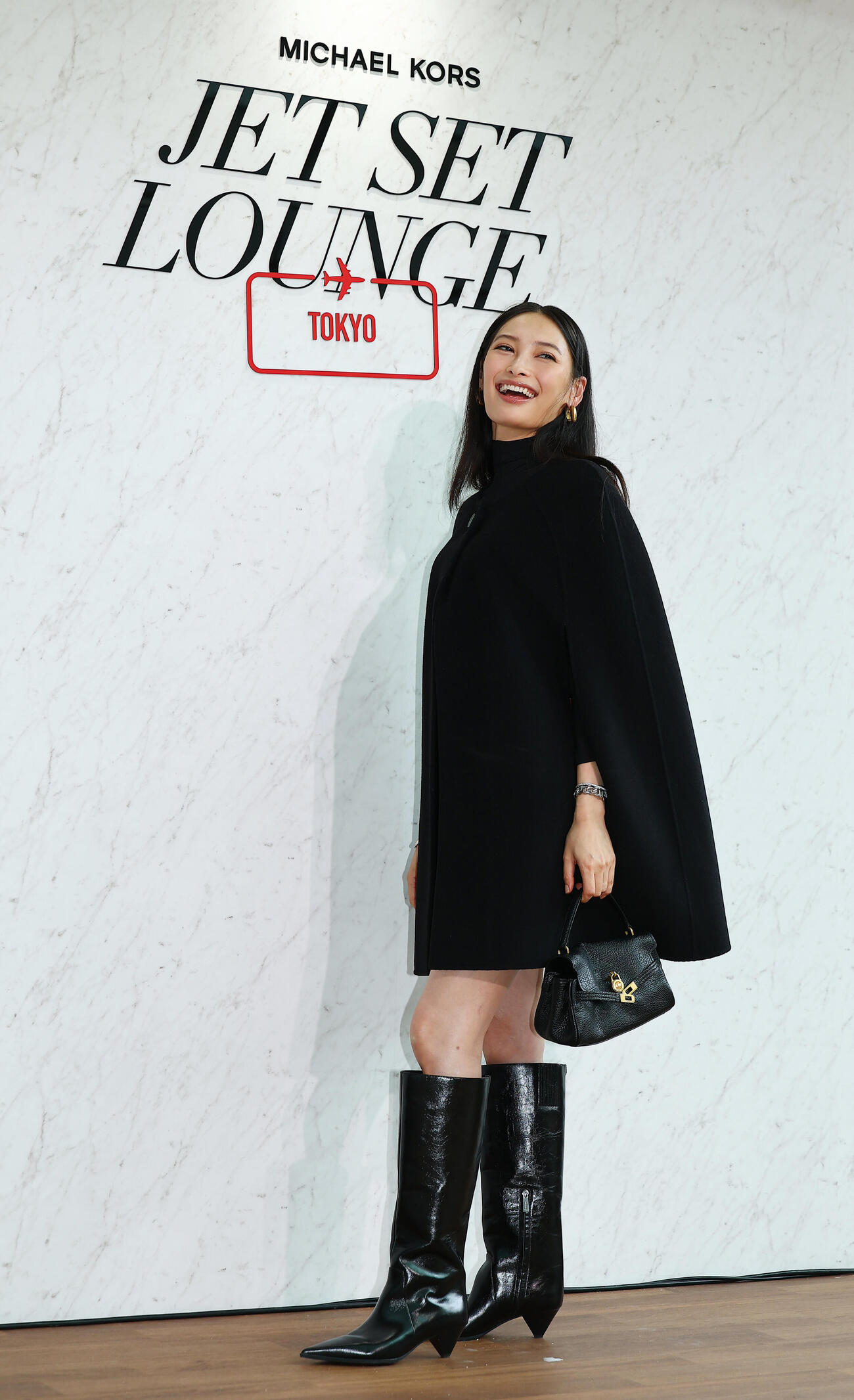 「MICHAEL KORS JET SET LOUNGE TOKYO」POP UP EVENT　プレビューに登場した大政絢（撮影・野上伸悟）