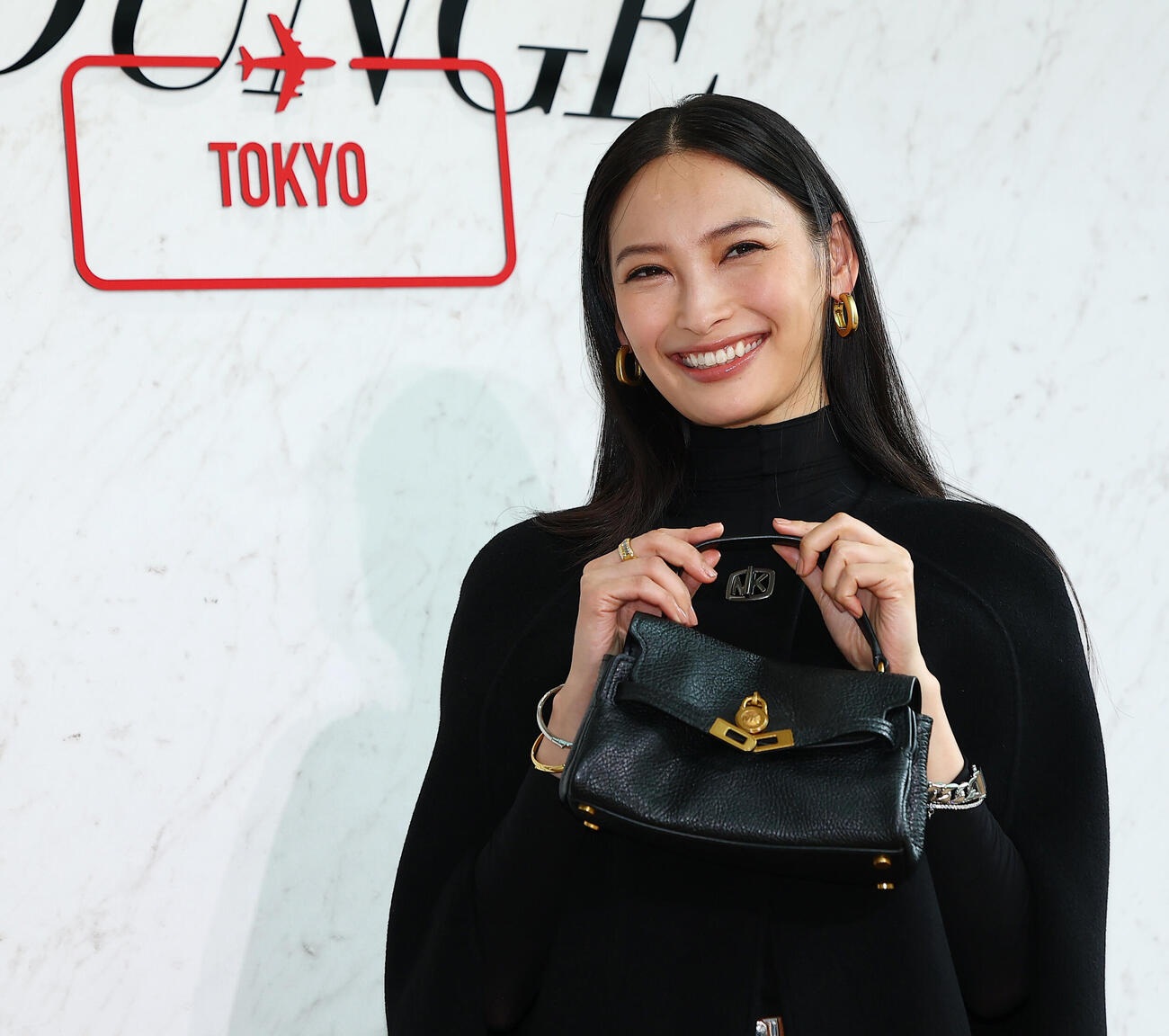 「MICHAEL KORS JET SET LOUNGE TOKYO」POP UP EVENT　プレビューに登場した大政絢（撮影・野上伸悟）
