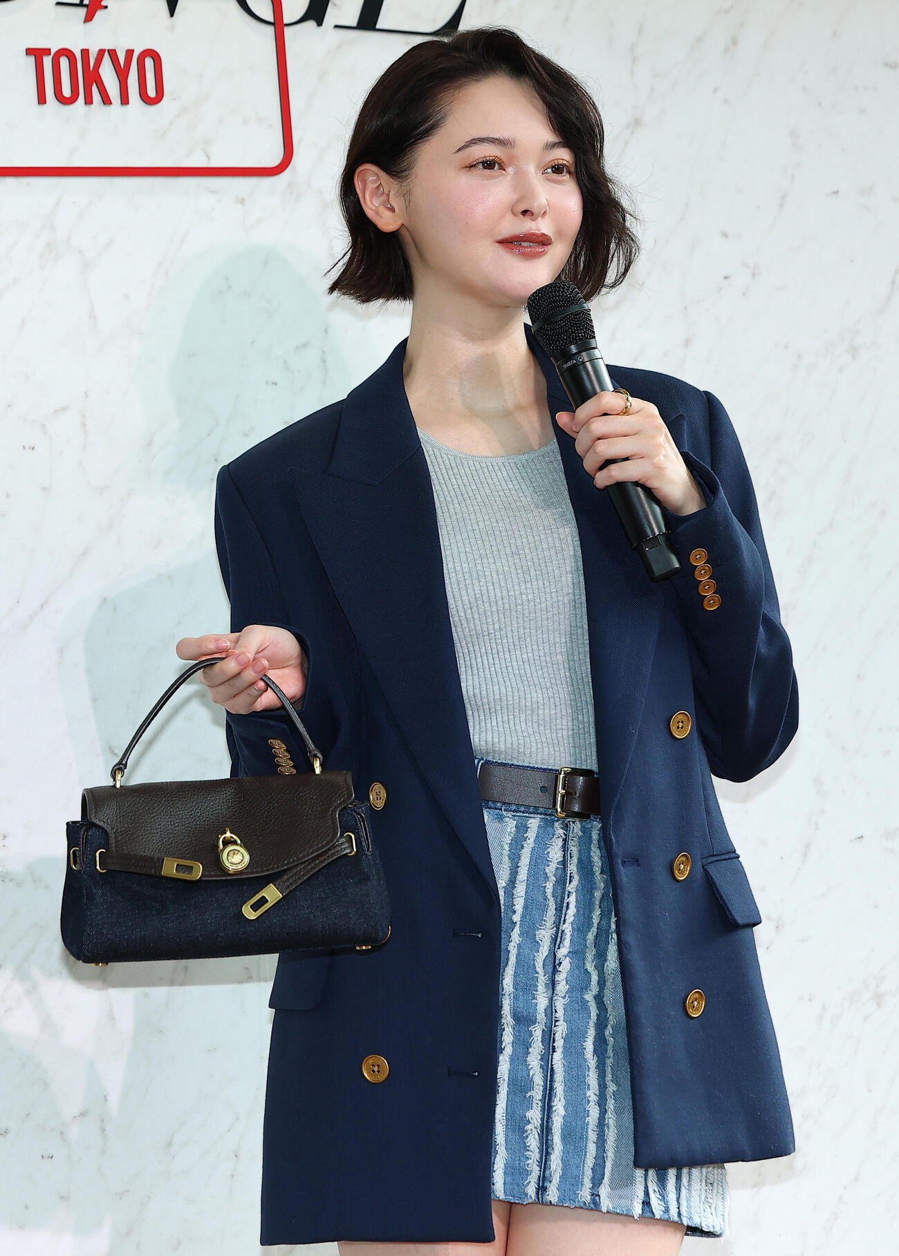 「MICHAEL KORS JET SET LOUNGE TOKYO」POP UP EVENT　プレビューに登場した玉城ティナ（撮影・野上伸悟）