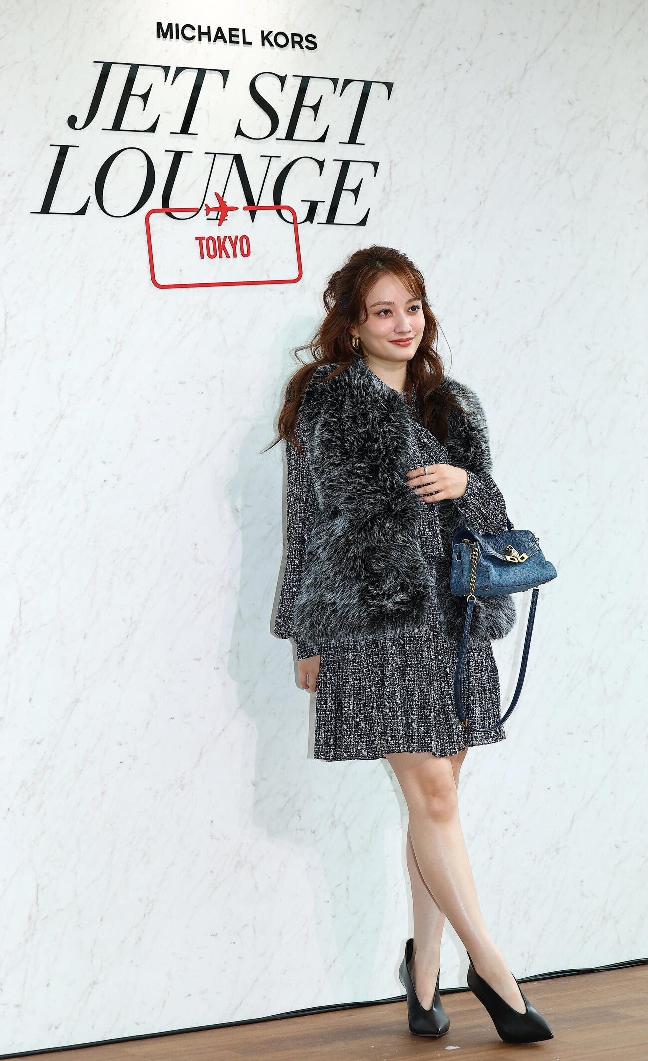 「MICHAEL KORS JET SET LOUNGE TOKYO」POP UP EVENT　プレビューに登場した谷まりあ（撮影・野上伸悟）