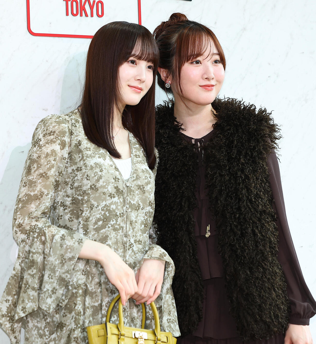 「MICHAEL KORS JET SET LOUNGE TOKYO」POP UP EVENT　プレビューに登場した本田紗来（左）と本田望結（撮影・野上伸悟）