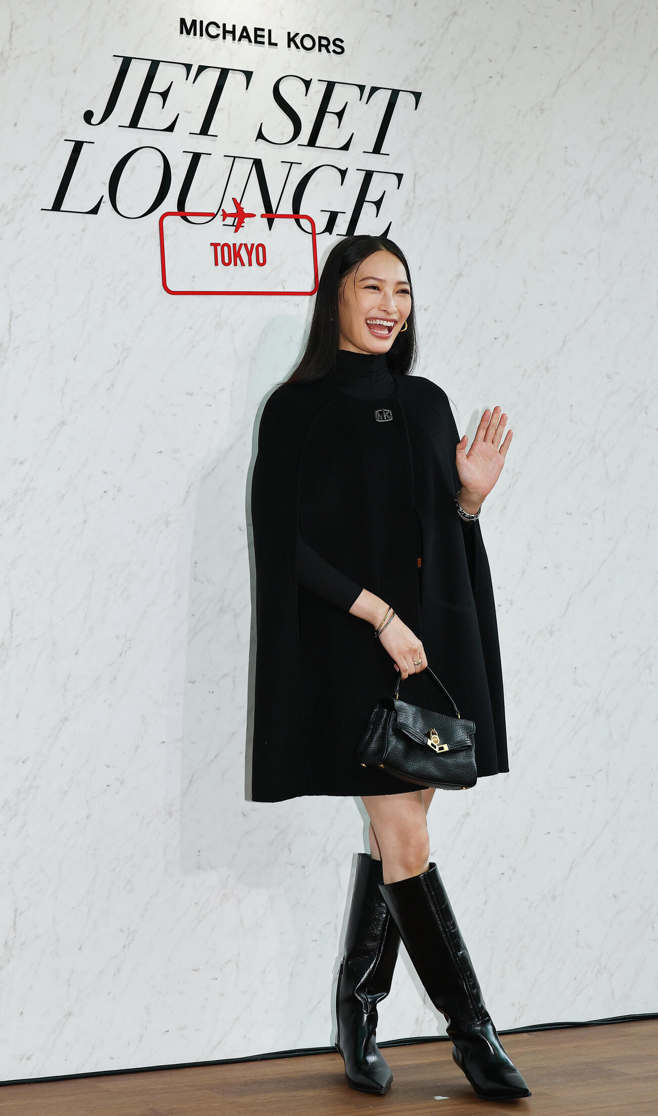 「MICHAEL　KORS　JET　SET　LOUNGE　TOKYO」POP　UP　EVENTプレビューに登場した大政絢（撮影・野上伸悟）
