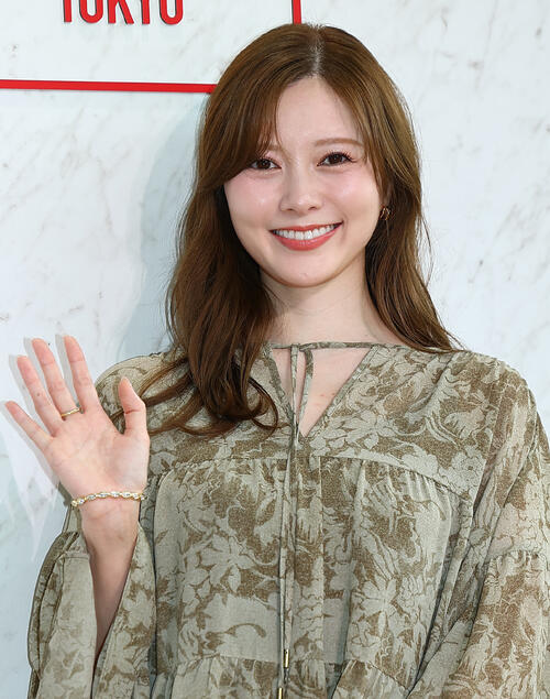 「MICHAEL　KORS　JET　SET　LOUNGE　TOKYO」POP　UP　EVENTプレビューに登場した白石麻衣（撮影・野上伸悟）
