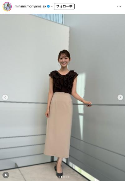 森山みなみアナのインスタグラムから