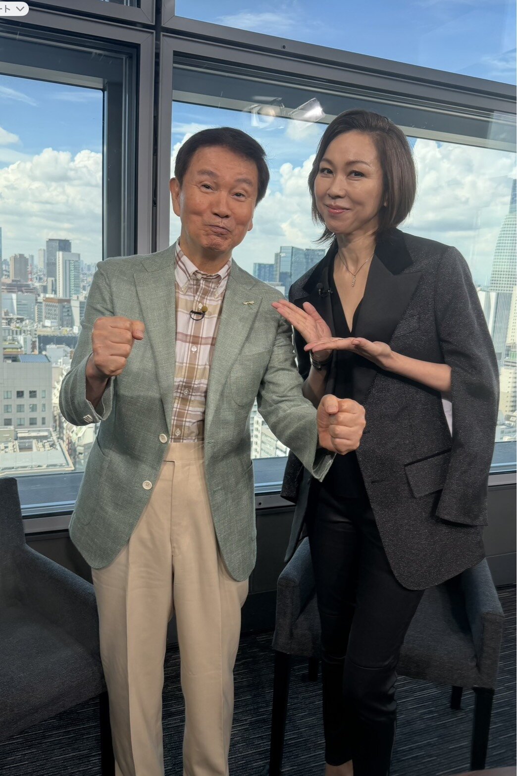 森田健作（左）と湖月わたる