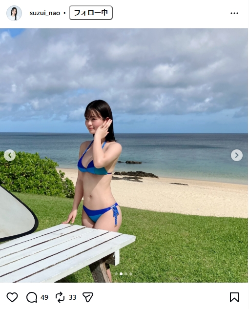 涼井菜生のインスタグラムから