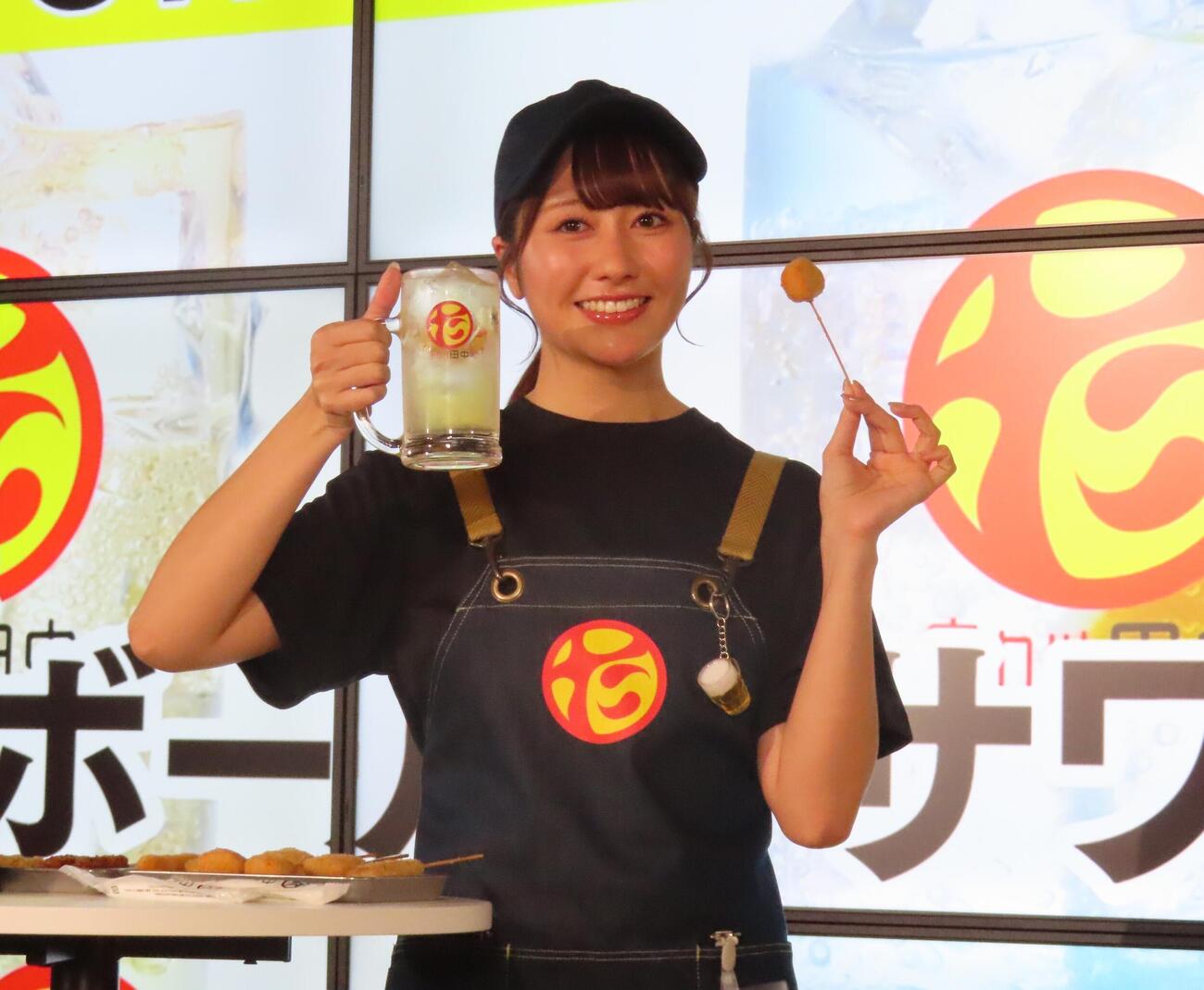 「串カツ田中リブランディング記者発表会」に出席した佐々木彩夏（撮影・会田京叶）