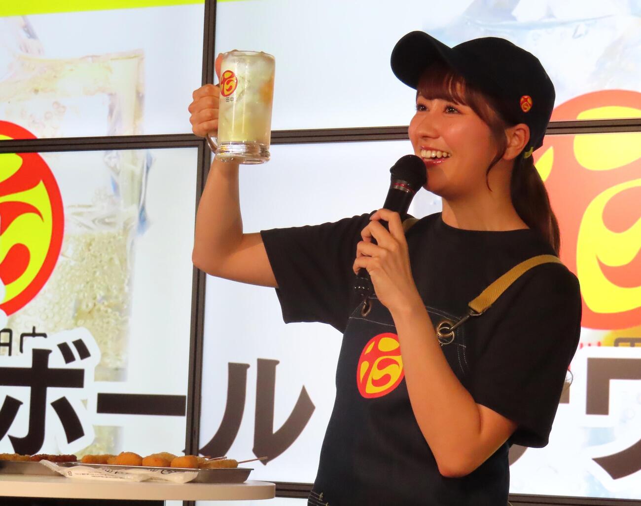 「串カツ田中リブランディング記者発表会」に出席した佐々木彩夏（撮影・会田京叶）