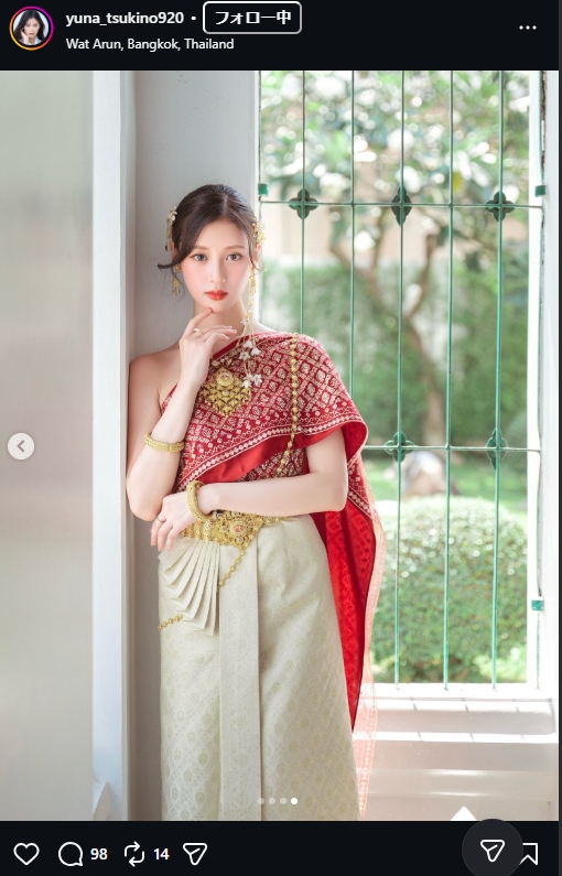 月野有菜のインスタグラムから