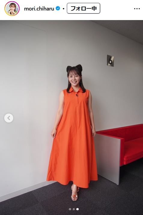 森千晴アナのインスタグラムから