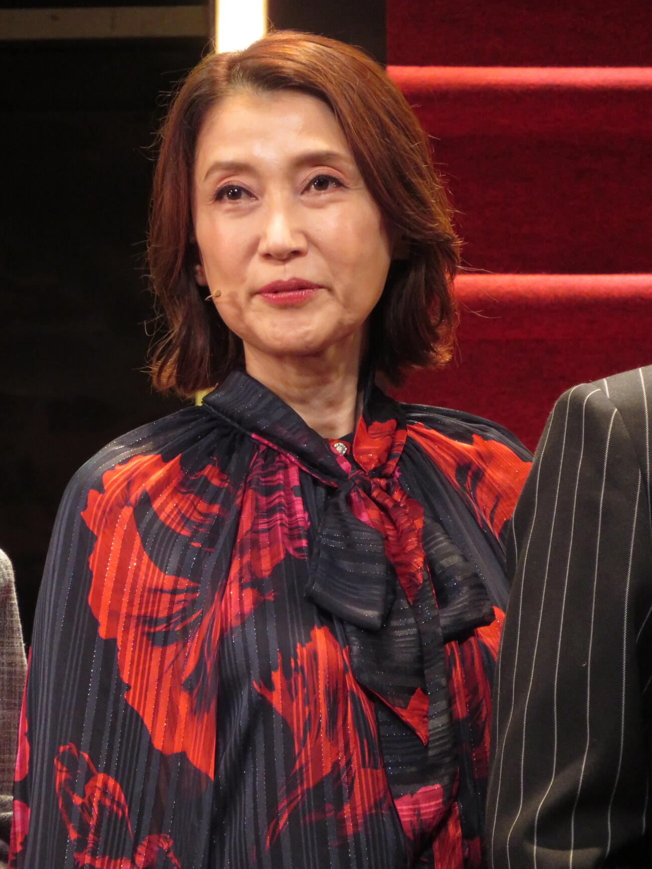 ミュージカル「民王」囲み取材に出席した一路真輝（撮影・村上幸将)