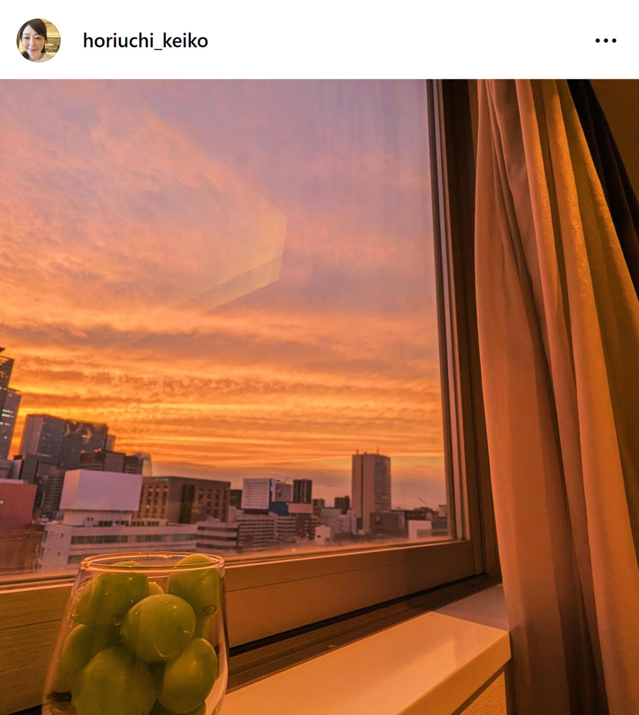 堀内敬子のインスタグラムから