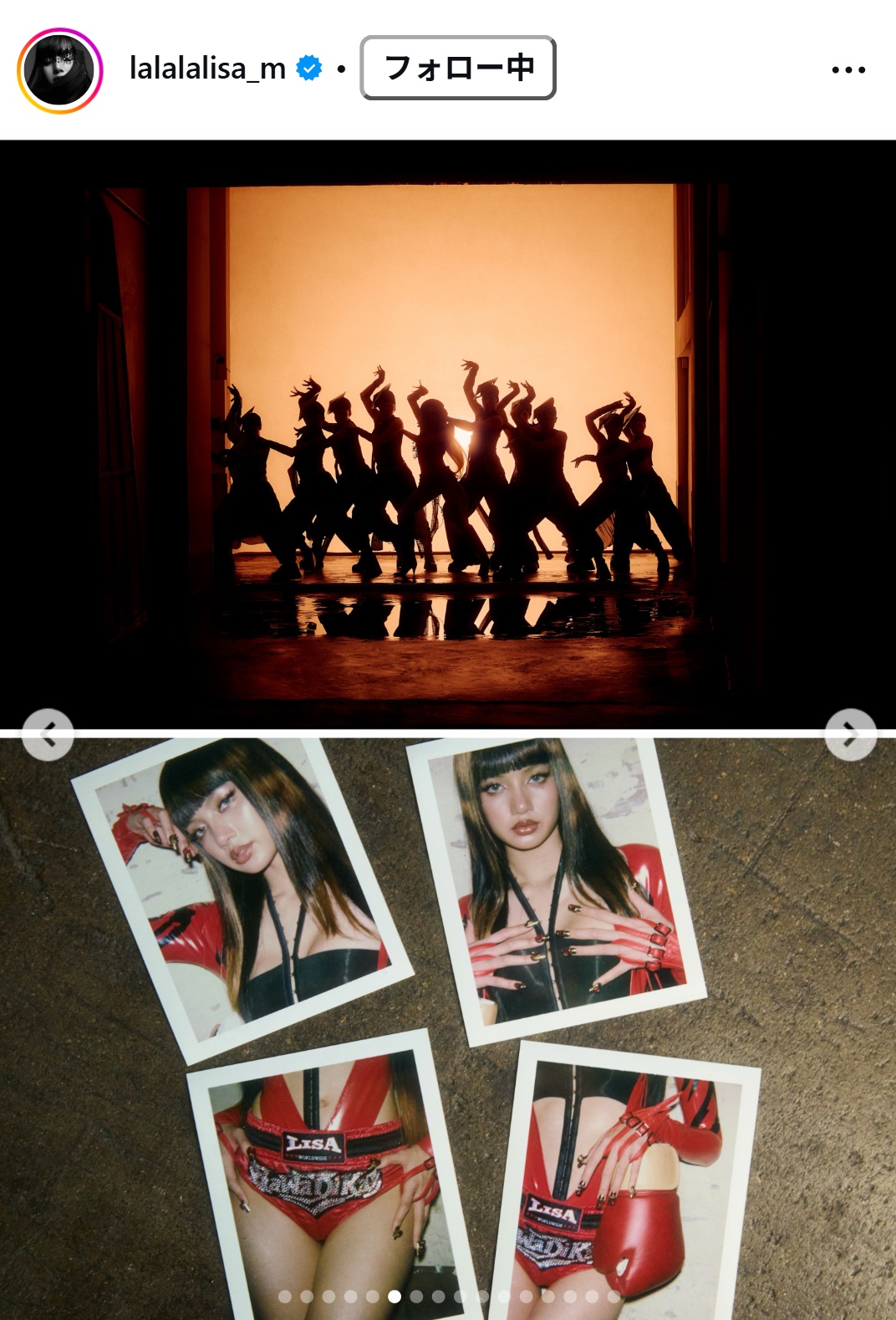 BLACKPINK・LISAのインスタグラムから