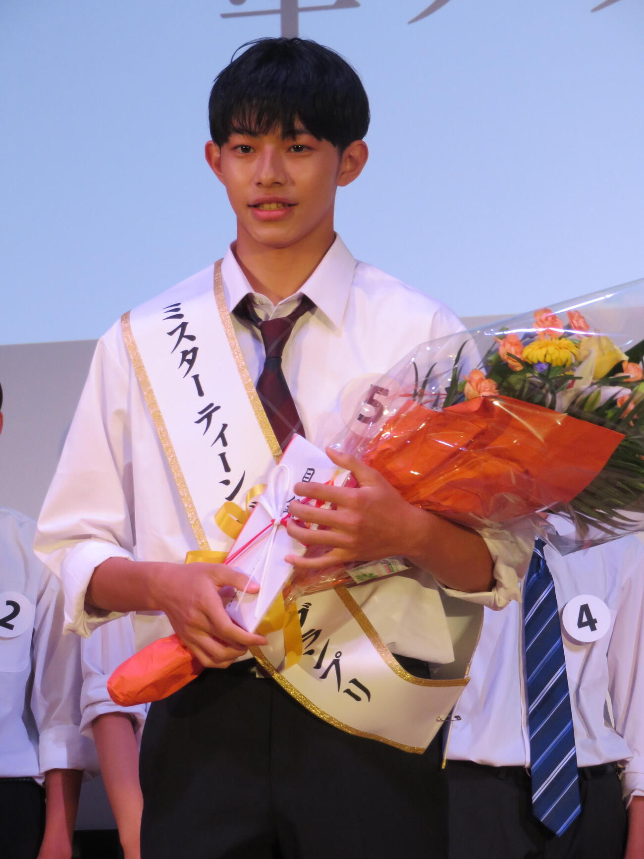2027 Mr.TEEN JAPAN決定戦でグランプリとTikTok賞の2冠に輝いた鈴木康聖さん（撮影・村上幸将）
