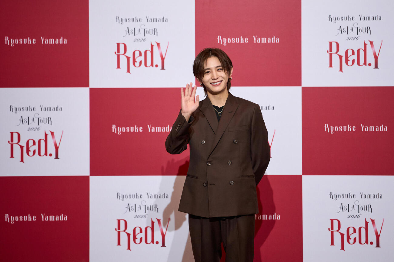 台湾メディアへ向けた記者会見に登壇した山田涼介