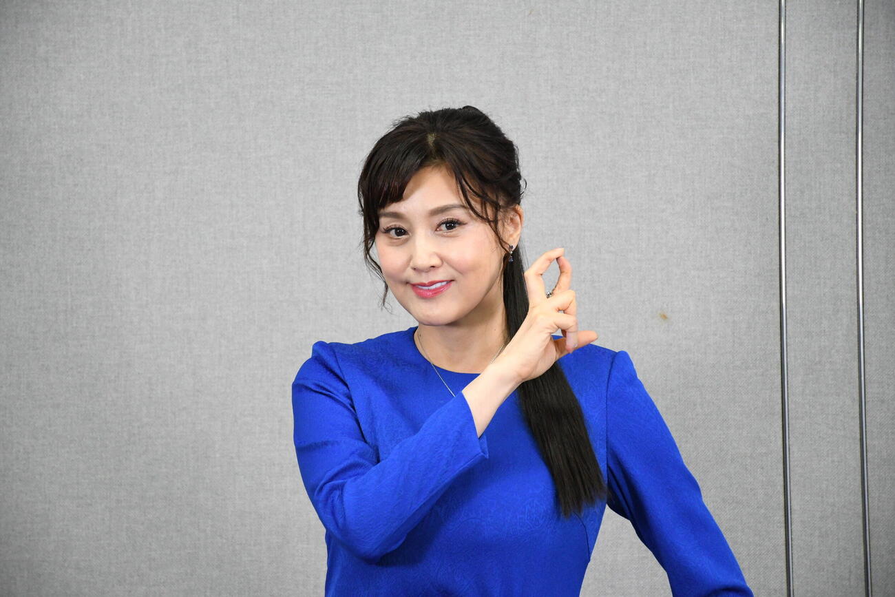 舞台「メイジ・ザ・キャッツアイ」の取材会に出席した藤原紀香（撮影・阪口孝志）