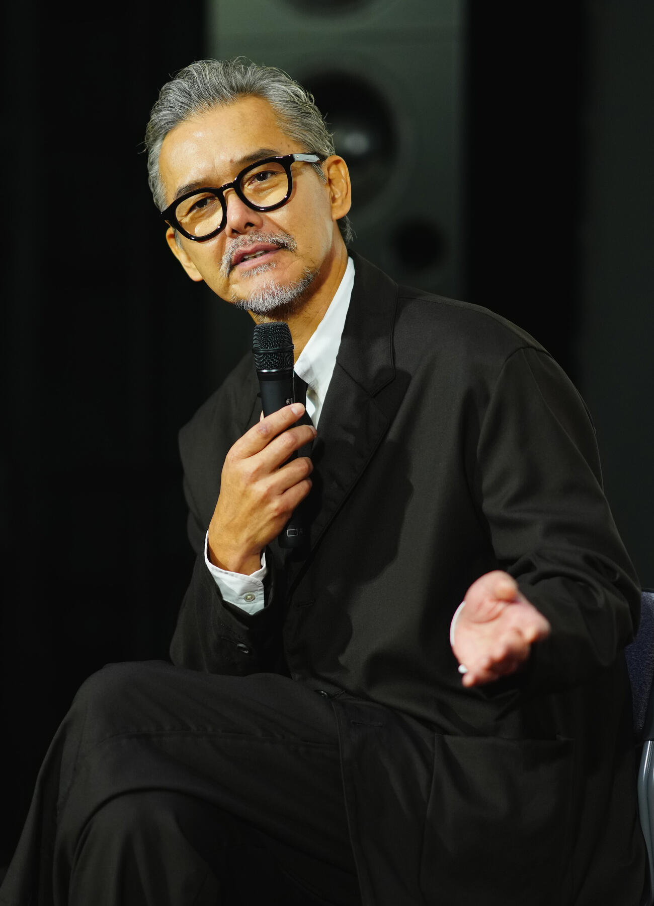 連続テレビ小説「ブラッサム」第1週試写会に登壇する渡部篤郎（撮影・垰建太）