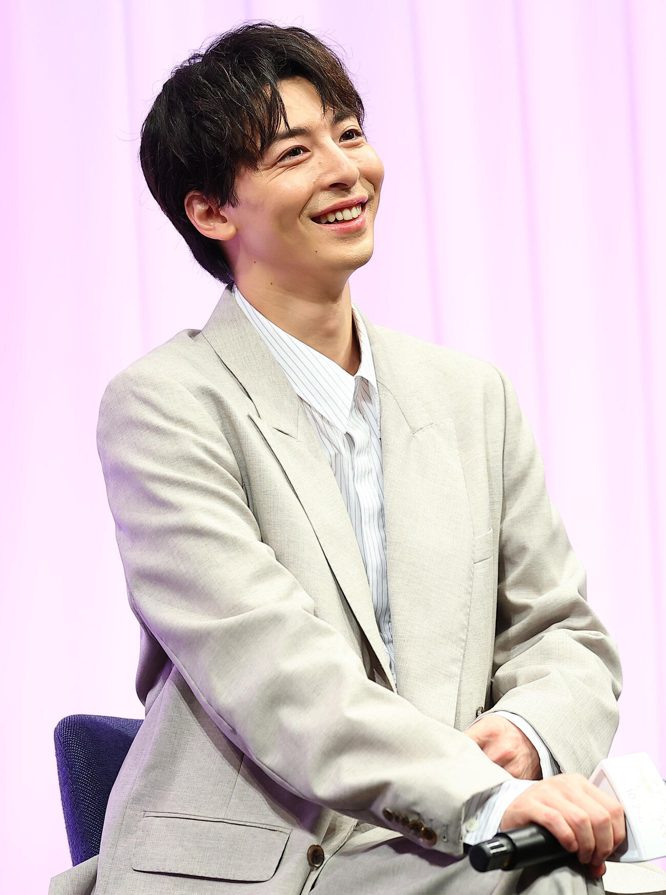 映画「ママがもうこの世界にいなくても」お披露目試写会に登場した高杉真宙（撮影・野上伸悟）