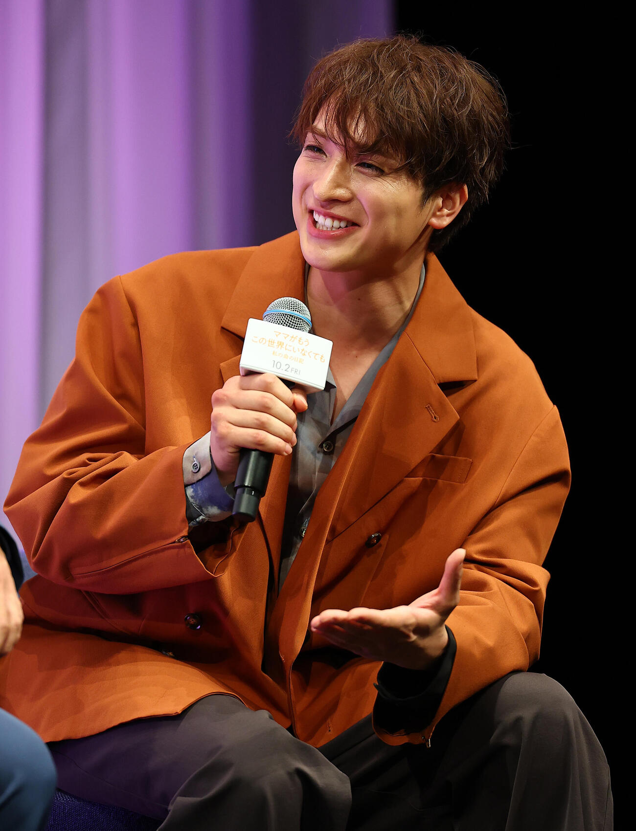 映画「ママがもうこの世界にいなくても」お披露目試写会に登場した一ノ瀬颯（撮影・野上伸悟）