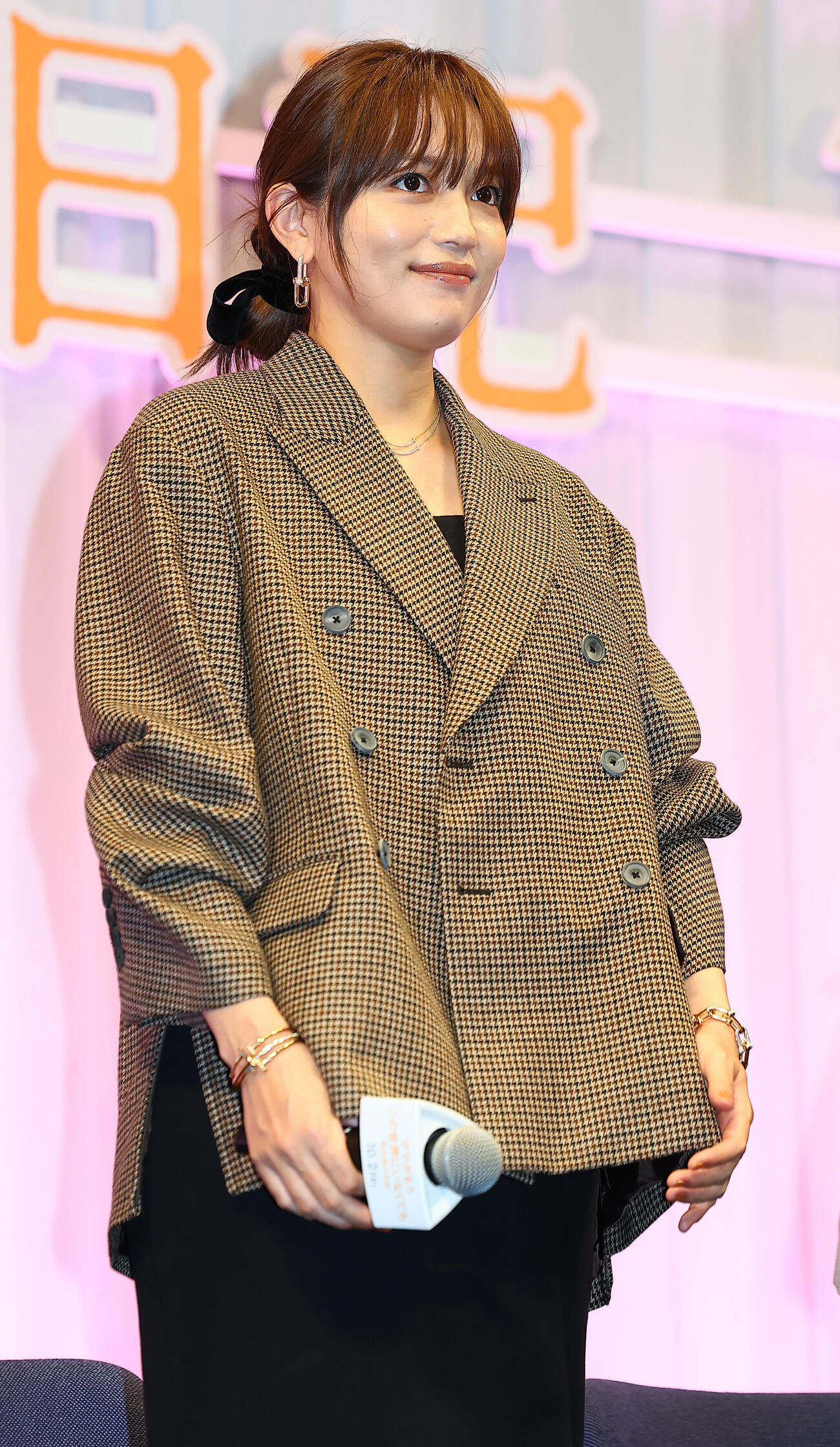 映画「ママがもうこの世界にいなくても」お披露目試写会に登場した川口春奈（撮影・野上伸悟）