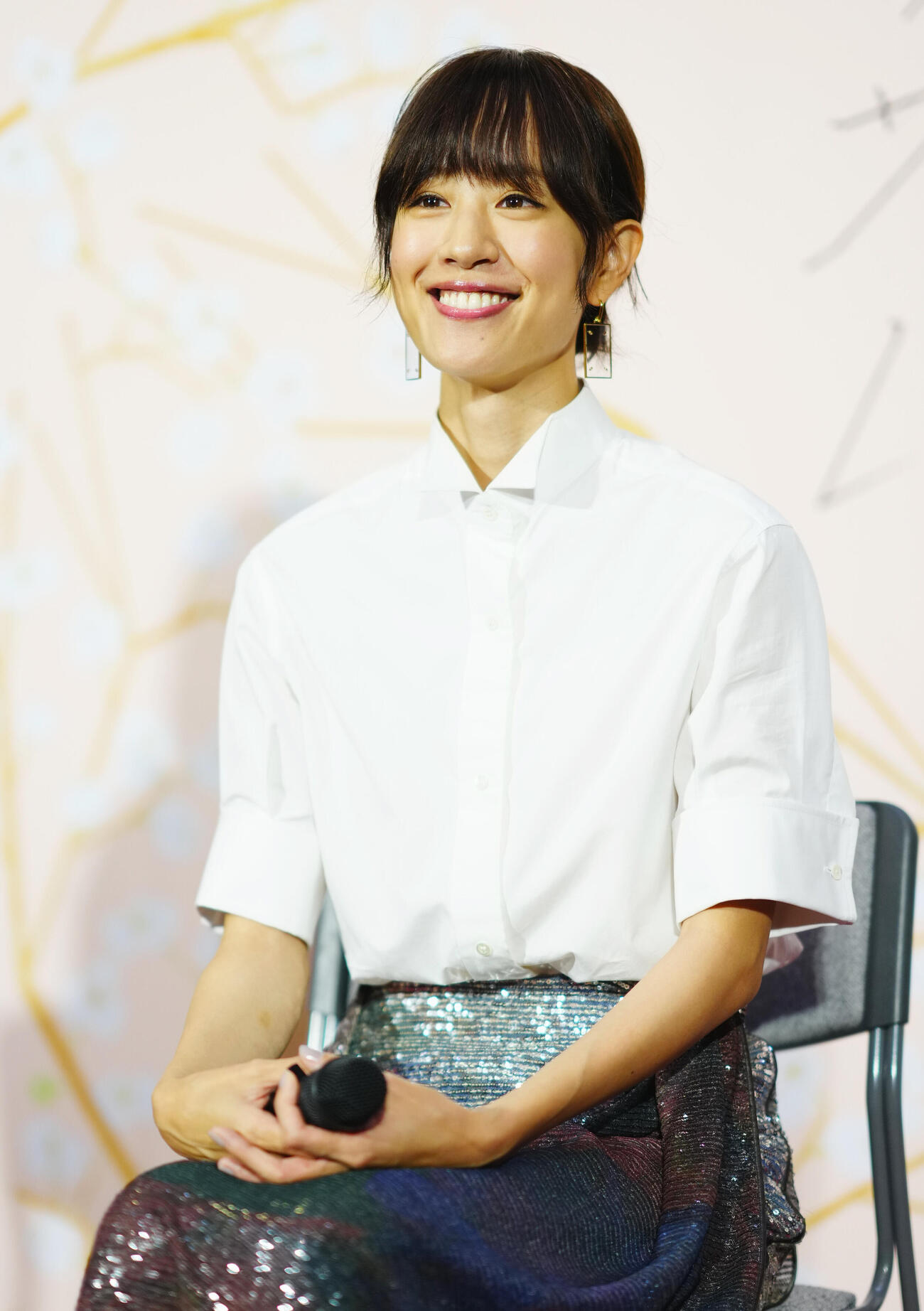 連続テレビ小説「ブラッサム」第1週試写会に登壇する石橋静河（撮影・垰建太）