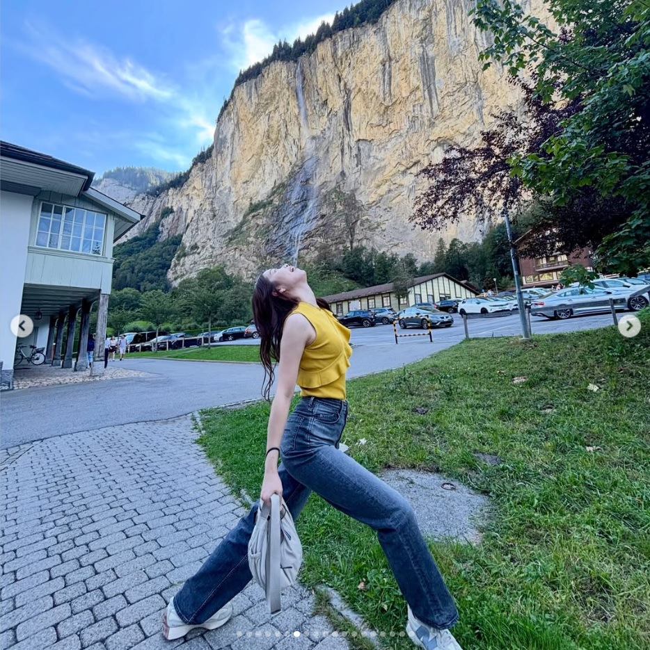 スイス旅行ショット（橋本和花子アナのインスタから）
