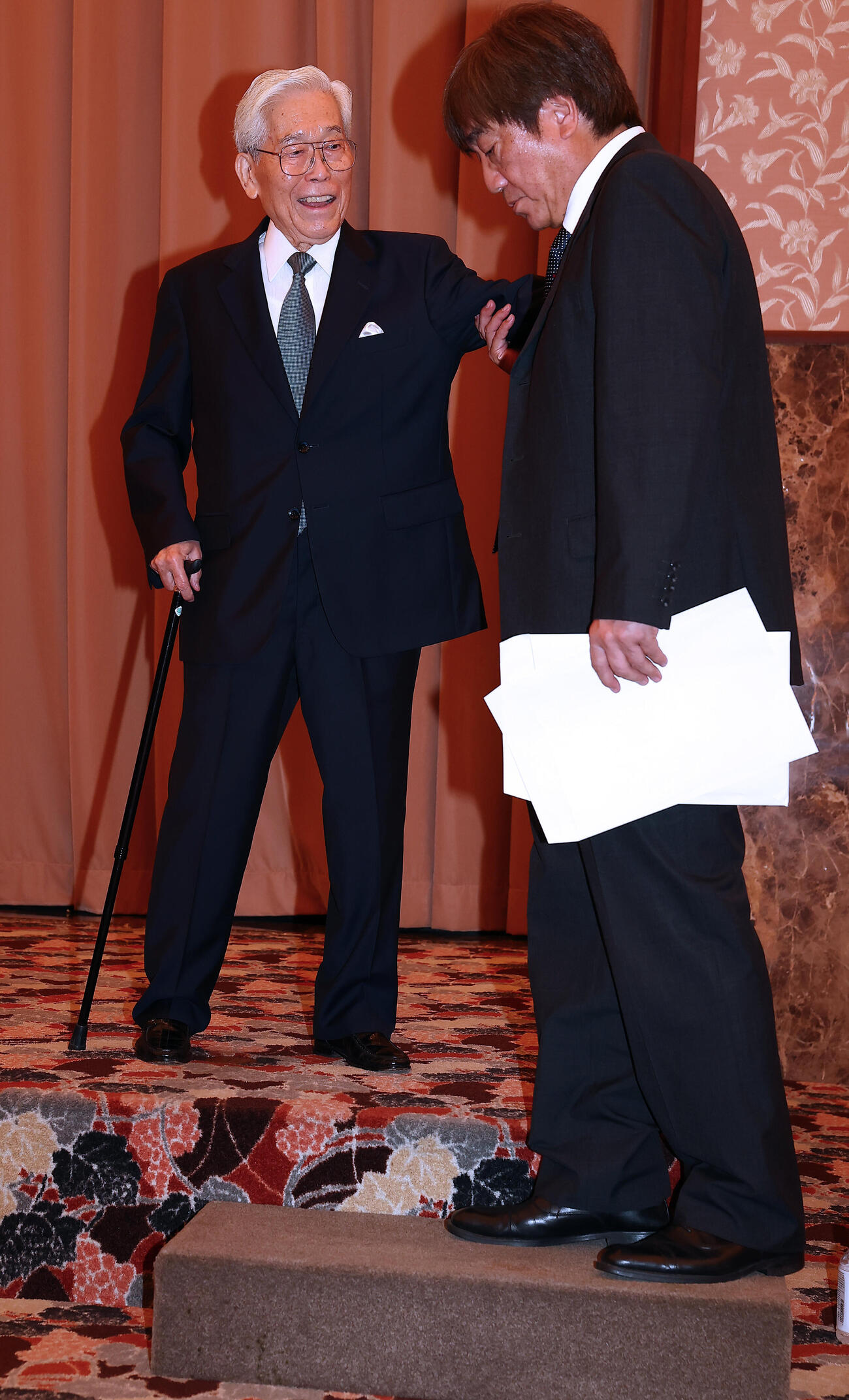 「高松宮殿下記念世界文化賞」受賞者発表記者会見に出席した選考委員の日本美術協会会長の日枝久氏（撮影・野上伸悟）