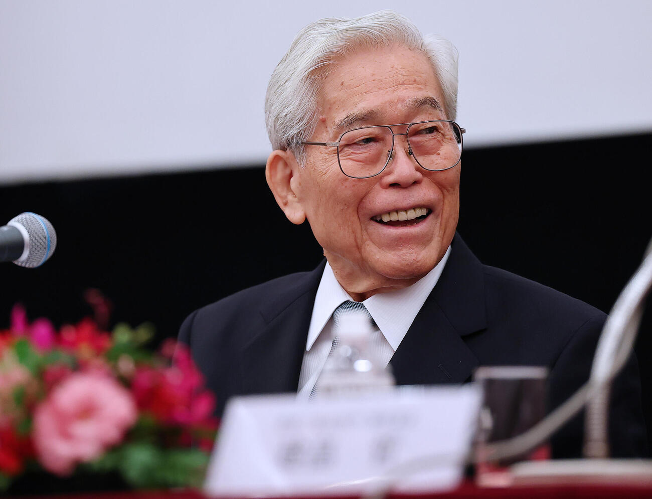 「高松宮殿下記念世界文化賞」受賞者発表記者会見に出席した選考委員の日本美術協会会長の日枝久氏、（撮影・野上伸悟）