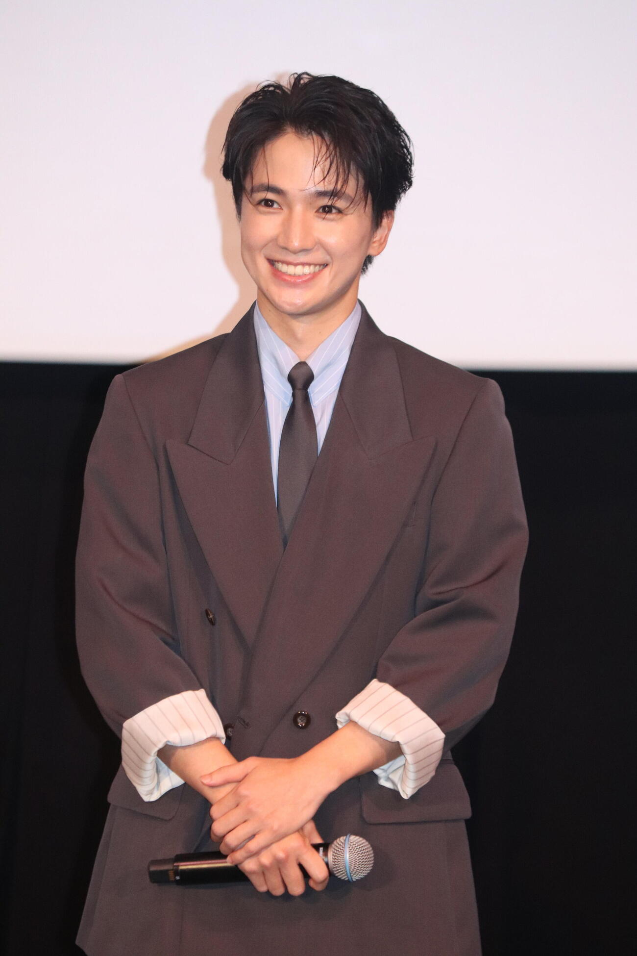 映画「沖晴くんの涙を殺して」完成披露試写会に出席した木戸大聖