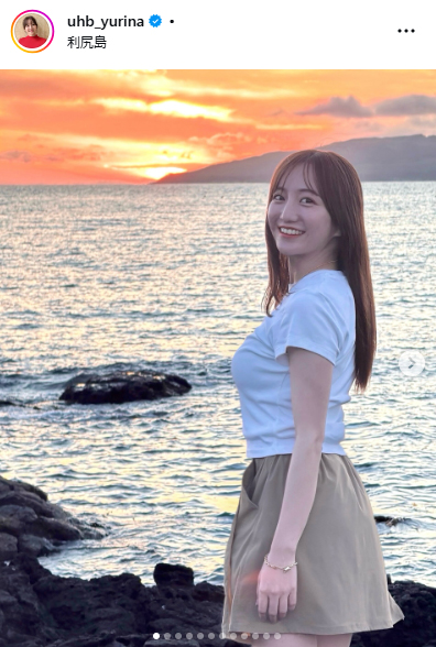 柴田祐里菜アナのインスタグラムから