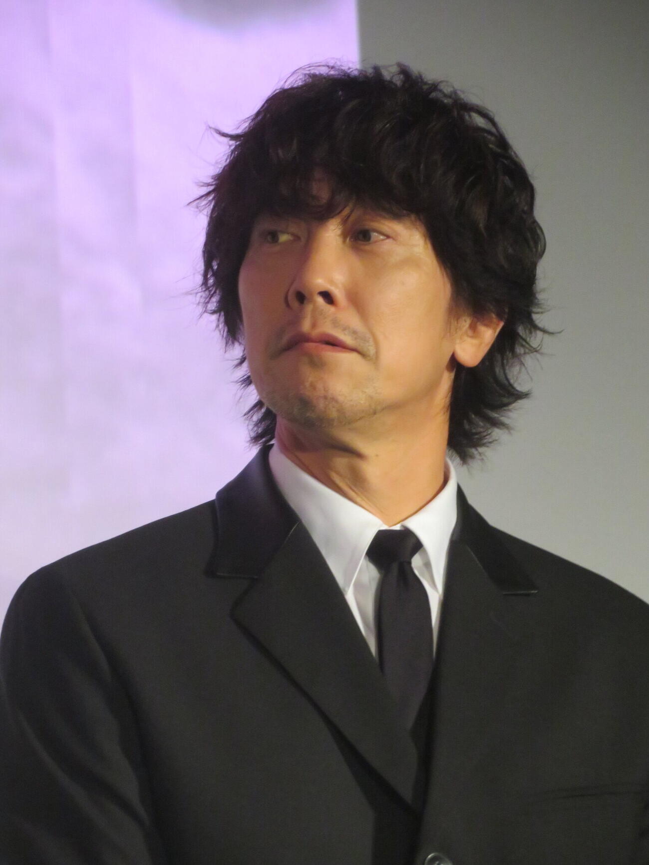 10月2日公開の映画「本当にあった話（の話）」完成披露舞台あいさつに出席した佐々木蔵之介（撮影・川田和博）