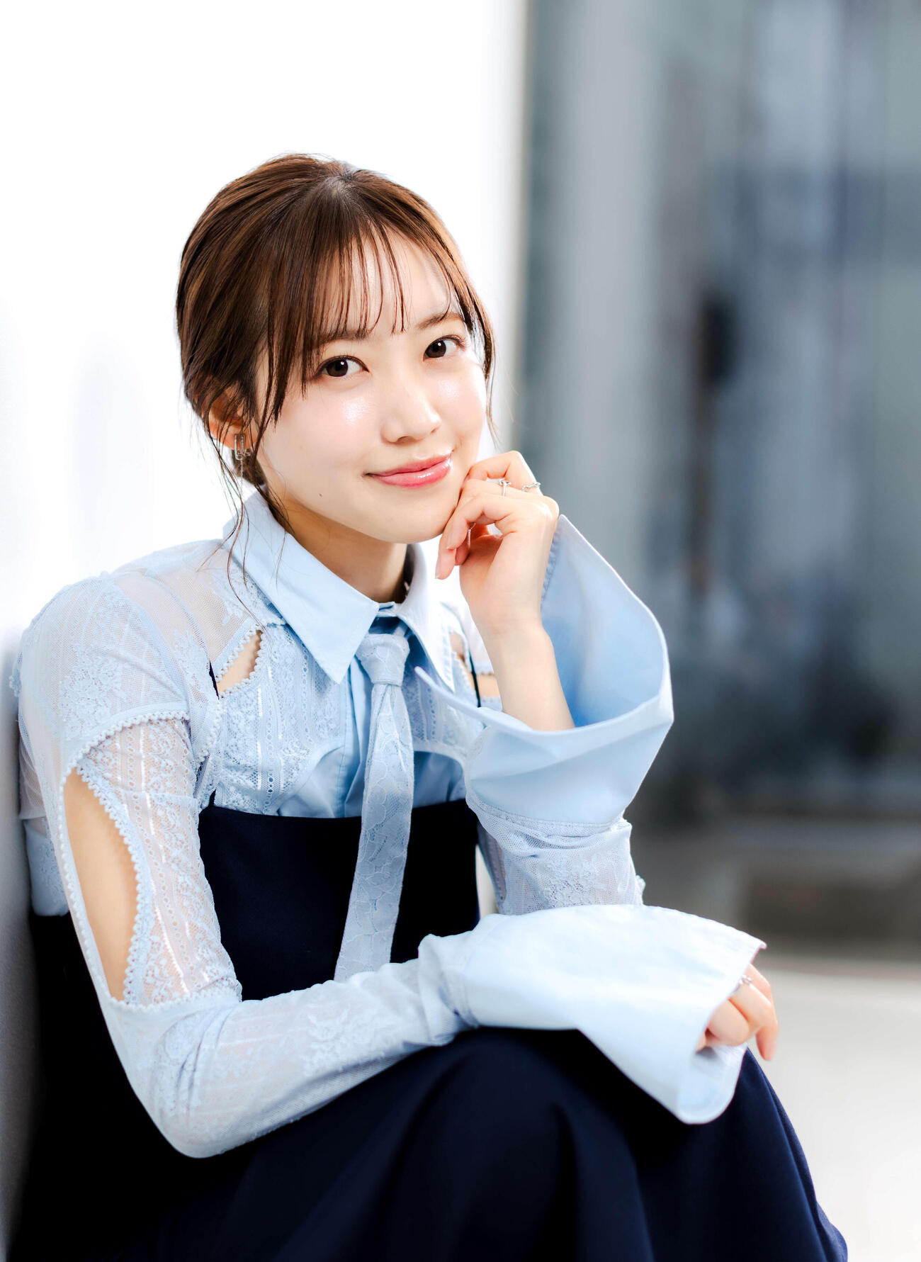 1st写真集「まつりの時間」について語った櫻坂46松田里奈（2025年12月撮影）