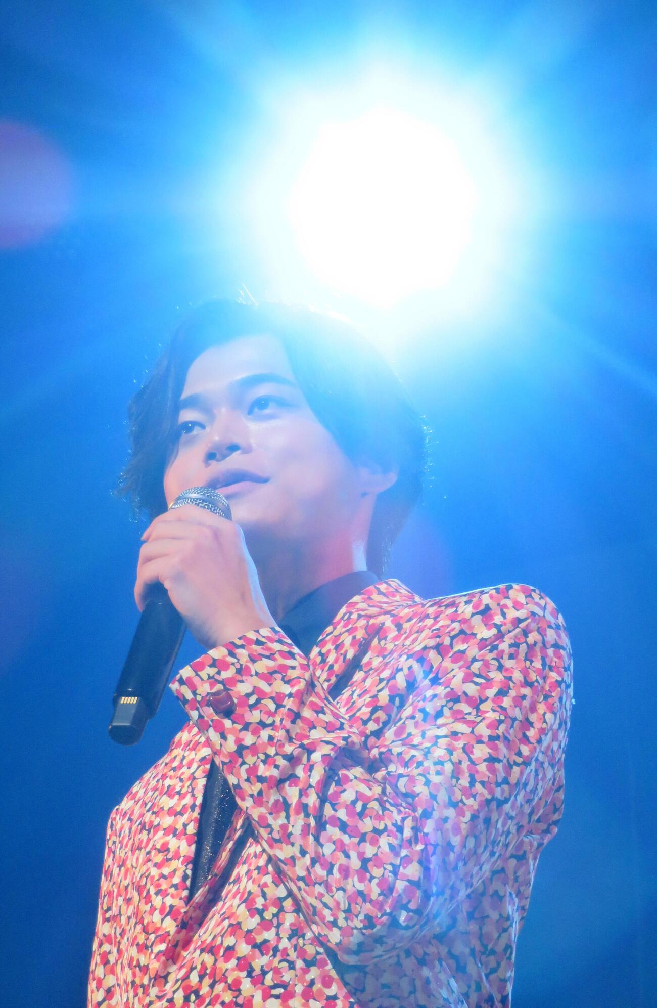 コンサートを行った二見颯一（撮影・松本久）
