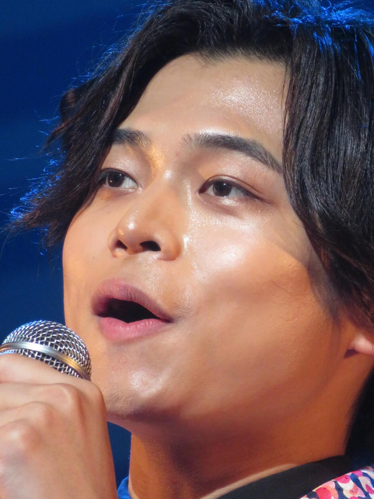 コンサートを行った二見颯一（撮影・松本久）
