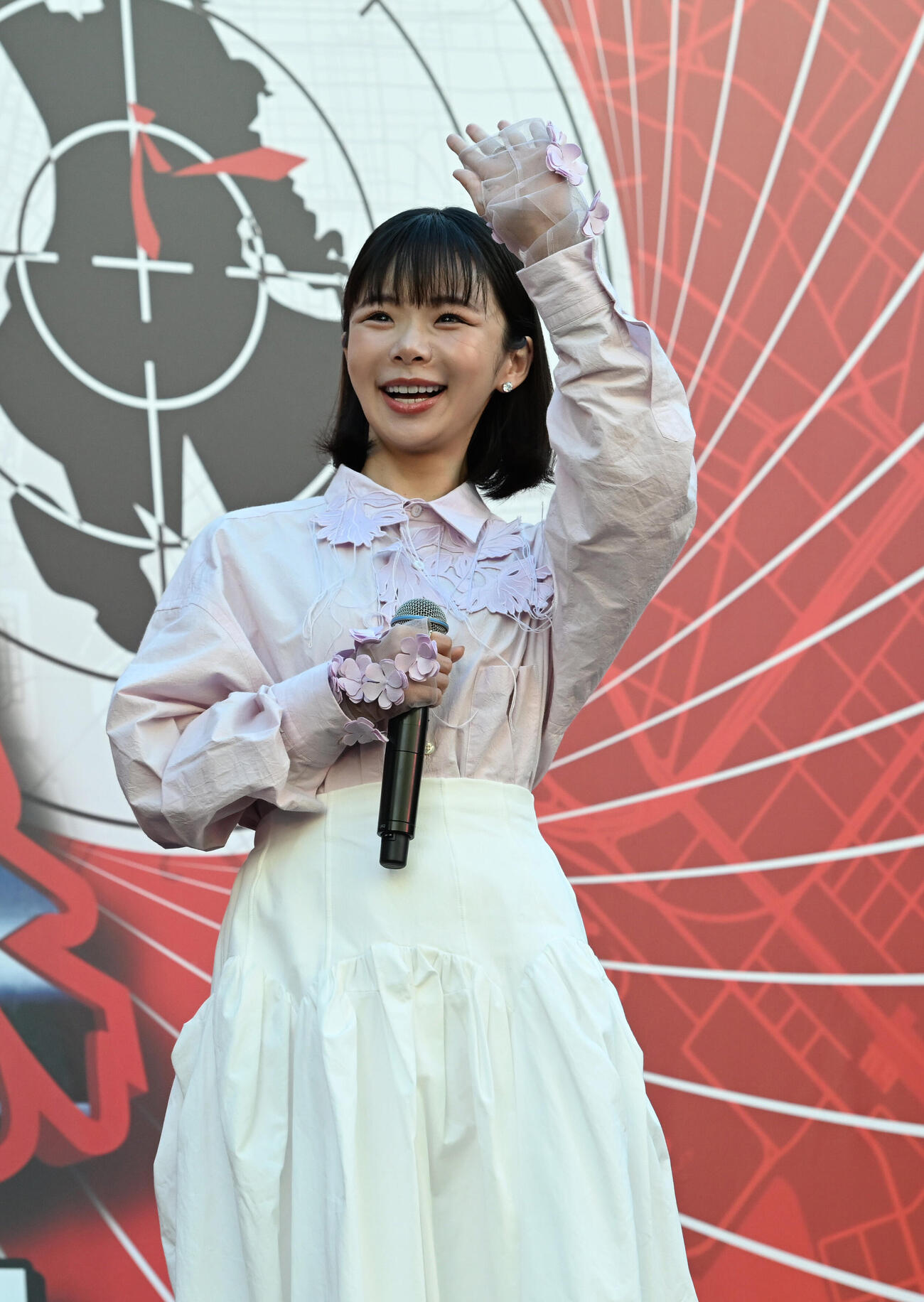 「踊る大捜査線N.E.W.メトロポリスを駆け抜けろ！」のイベントに登場する趣里（撮影・和賀正仁）